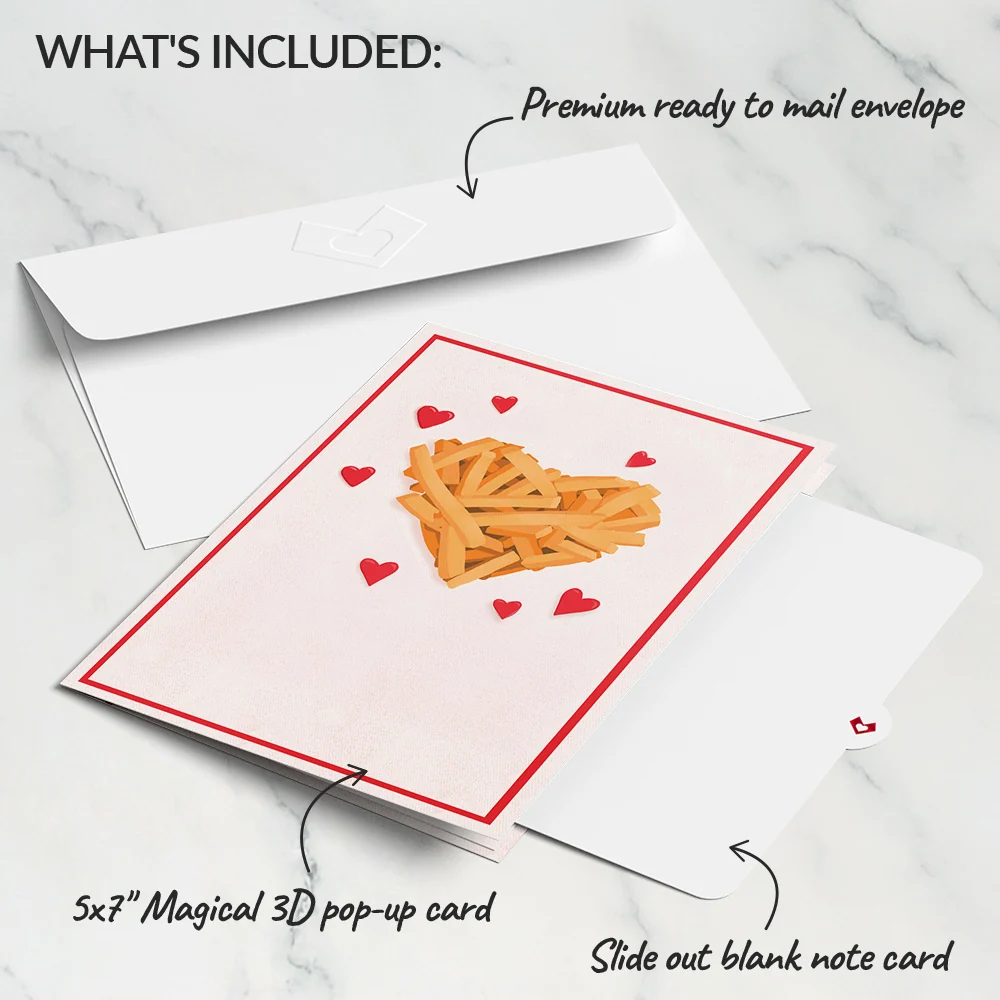 Lovepop Crunchy Love Fries Pop-Up Card - Image 5