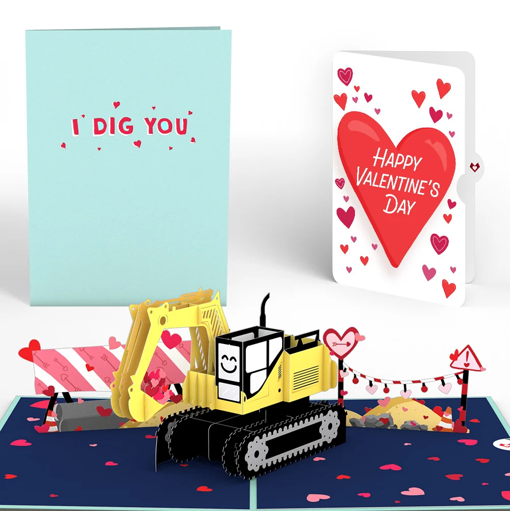 Lovepop I Dig You Valentine Pop-Up Card and Big Sweet Heart Sentiment Set