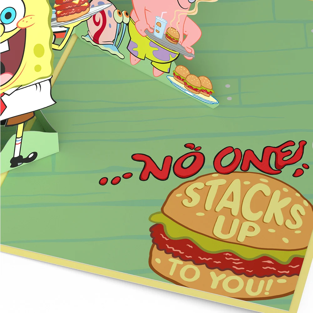 Lovepop SpongeBob SquarePants No One Stacks Up to You Pop-Up Card Cream - Image 4