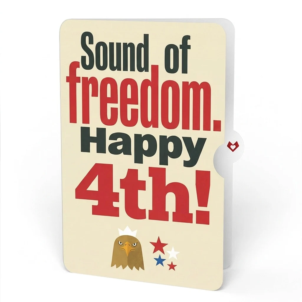 Lovepop Patriotic Eagle 4th of July Pop-Up Card and Sentiment Set Cream - Image 4
