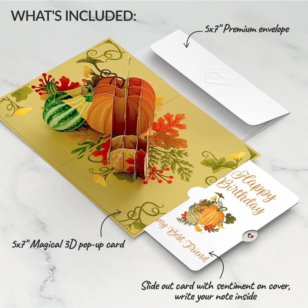 Lovepop Fall is in the Air Birthday Pop-Up Card and Sentiment Set for Best Friend - Image 2