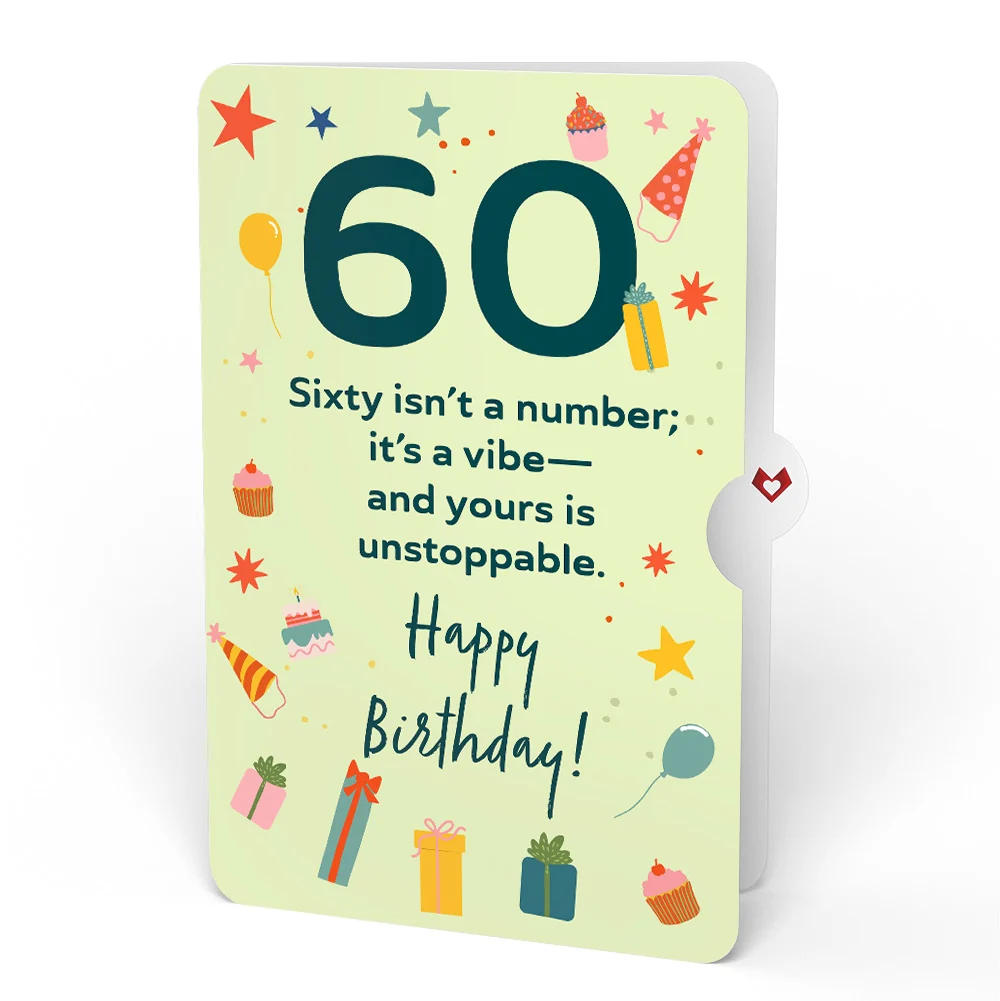 Lovepop Happy 60th Birthday Balloons Music and Lights Pop-Up Card and Sentiment Set - Image 4