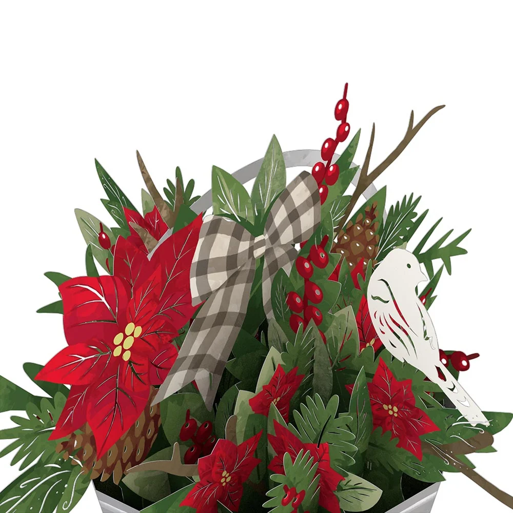 Lovepop Winter Flower Basket Decoration - Image 2