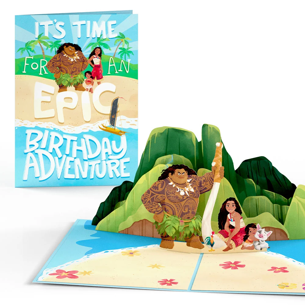 Lovepop Disney’s Moana 2 Epic Birthday Pop-Up Card & Flower Buds Bouquet Bundle - Image 2
