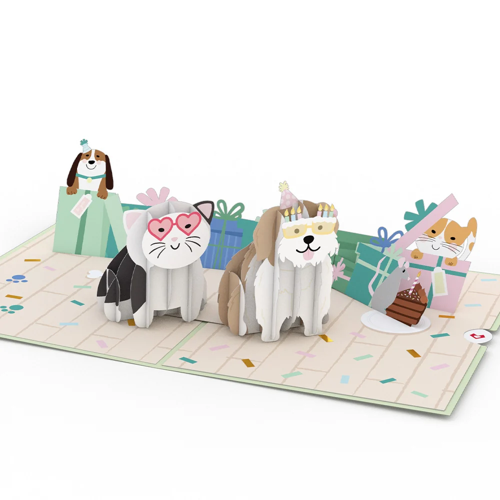 Lovepop Birthday Cats and Dogs Pop-Up Card - Image 3
