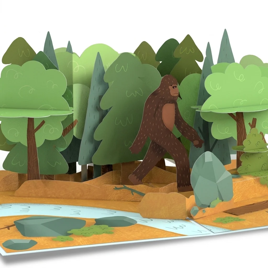 Lovepop Father's Day Bigfoot Legend Pop-Up Card and US Open Love Sentiment Set for Dad Cream - Image 3