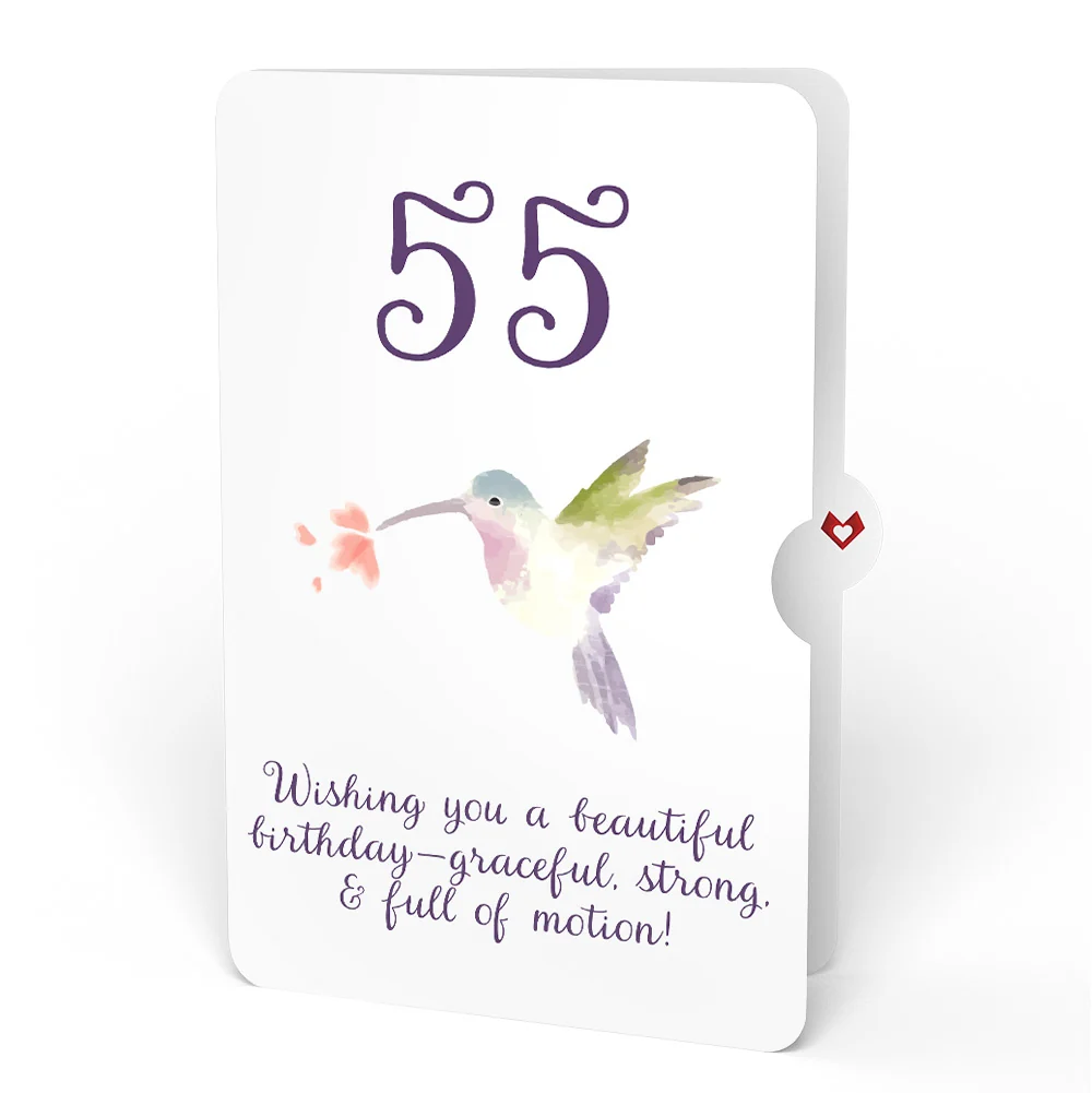 Lovepop Hummingbird 55th Birthday Pop-Up Card and Sentiment Set - Image 4