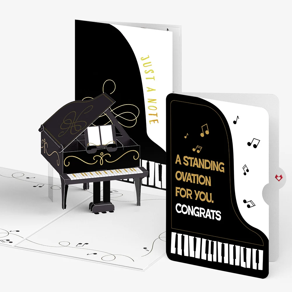 Lovepop Just a Note Piano Congratulations Pop-Up Card and Sentiment Set Lid
