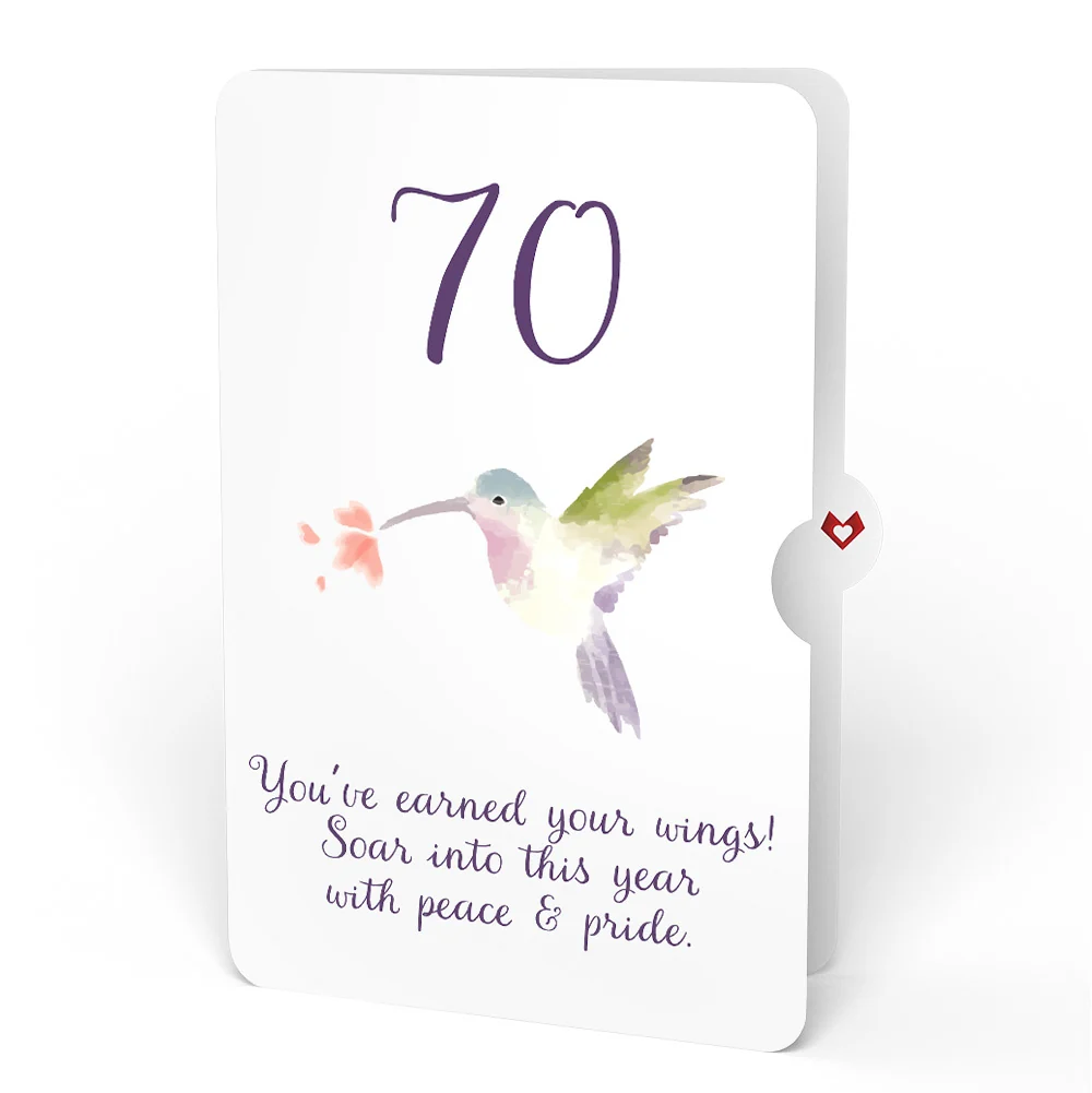 Lovepop Hummingbird 70th Birthday Pop-Up Card and Sentiment Set - Image 4