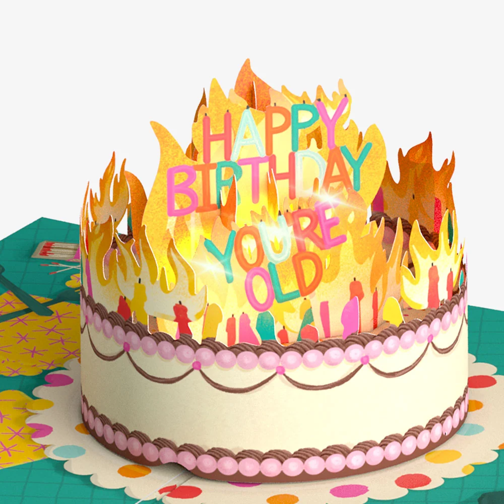 Lovepop Too Many Candles Birthday Music and Lights Pop-Up Card and Sentiment Set for Husband - Image 3
