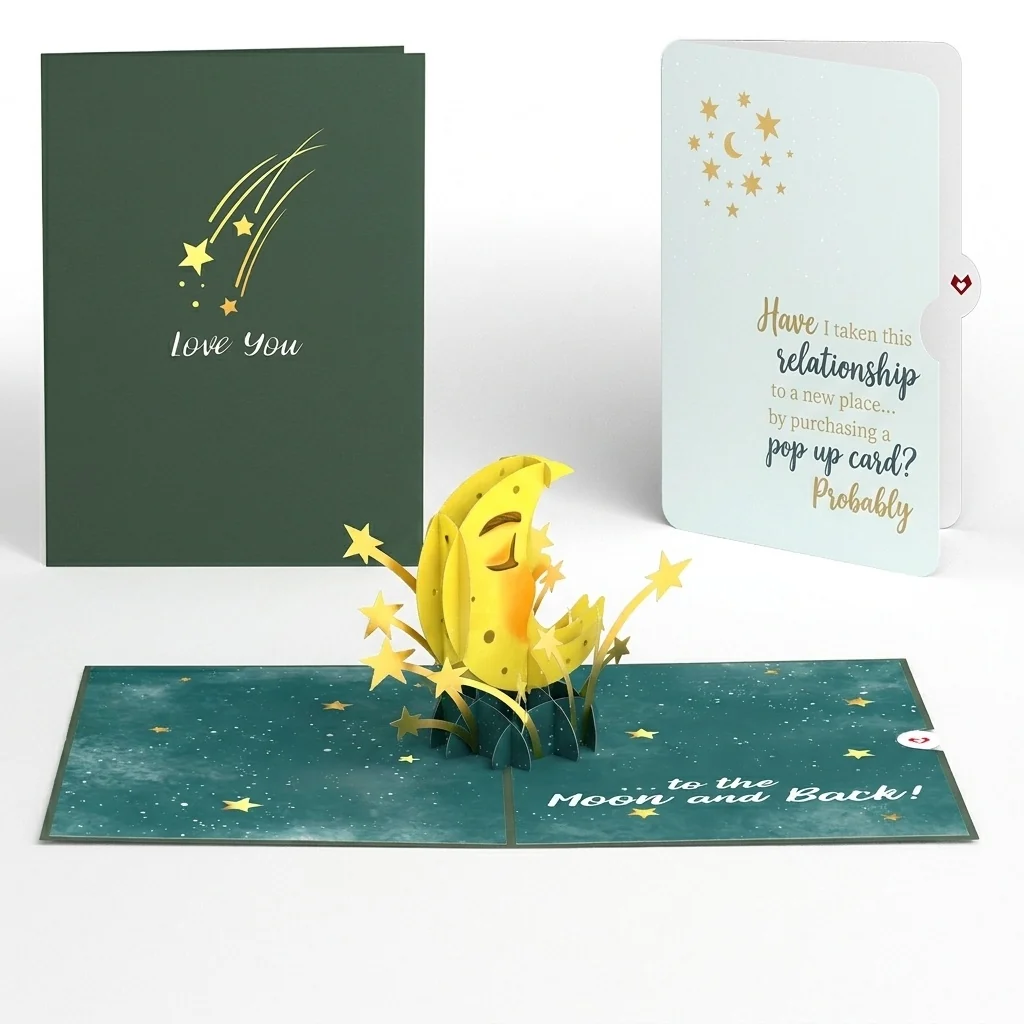 Lovepop Love You to the Moon and Back Love Pop-Up Card and Celestial New Place Sentiment Set
