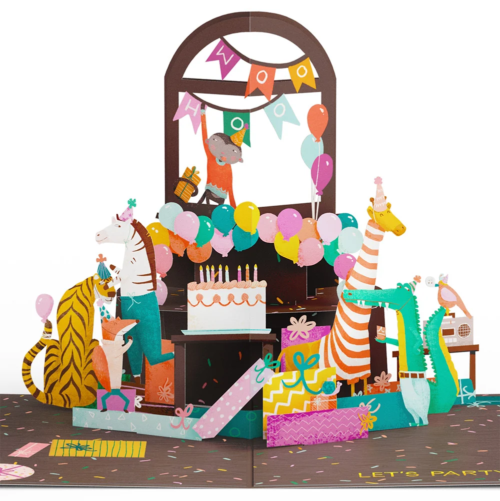 Lovepop Party Animals Birthday Pop-Up Card and Sentiment Set for Grandpa - Image 3