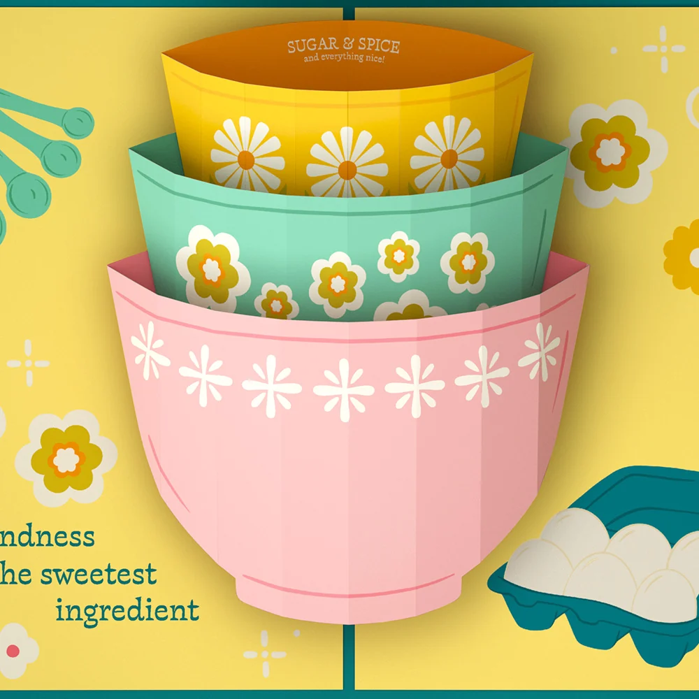 Lovepop You Bake the World a Better Place Mother's Day Pop-Up Card and Sentiment Set Bowl - Image 3