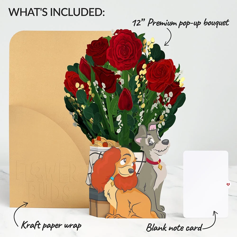 Lovepop Disney's Lady and the Tramp Flower Buds Bouquet - Image 6