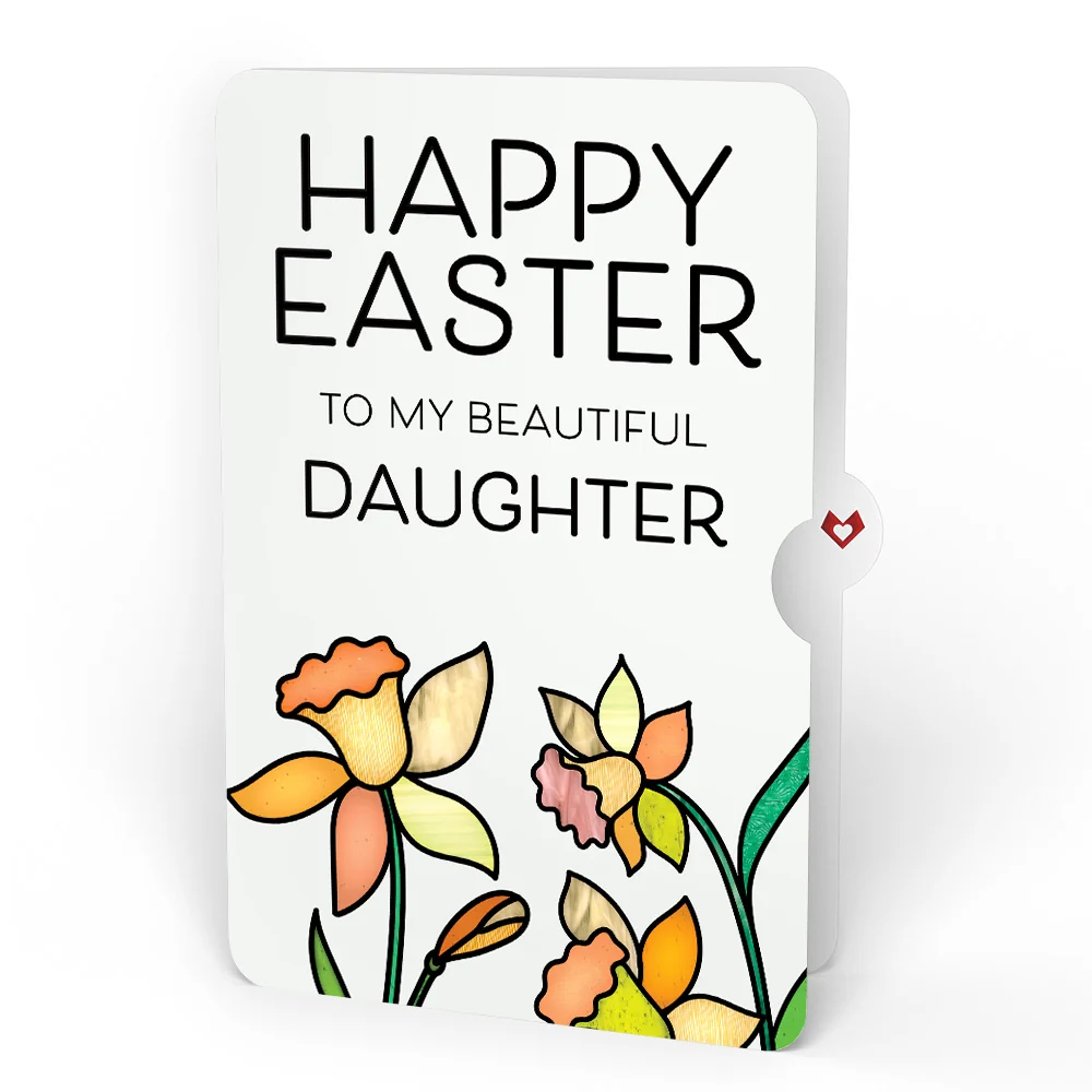Lovepop Vibrant Tulip Easter Suncatcher Bouquet and Sentiment Set for Daughter Glass - Image 4