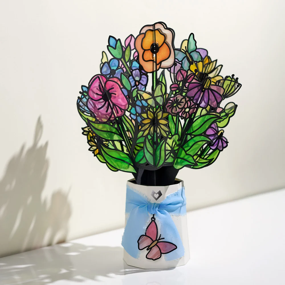 Lovepop Birthday Butterfly Pop-Up Card & Suncatcher Bouquet Bundle - Image 6