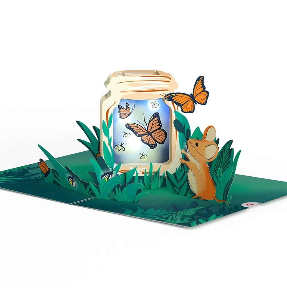 Lovepop Thinking of You Butterfly Jar Valentine Light-Up Pop-Up Card and Sentiment Set for Dad - Image 3