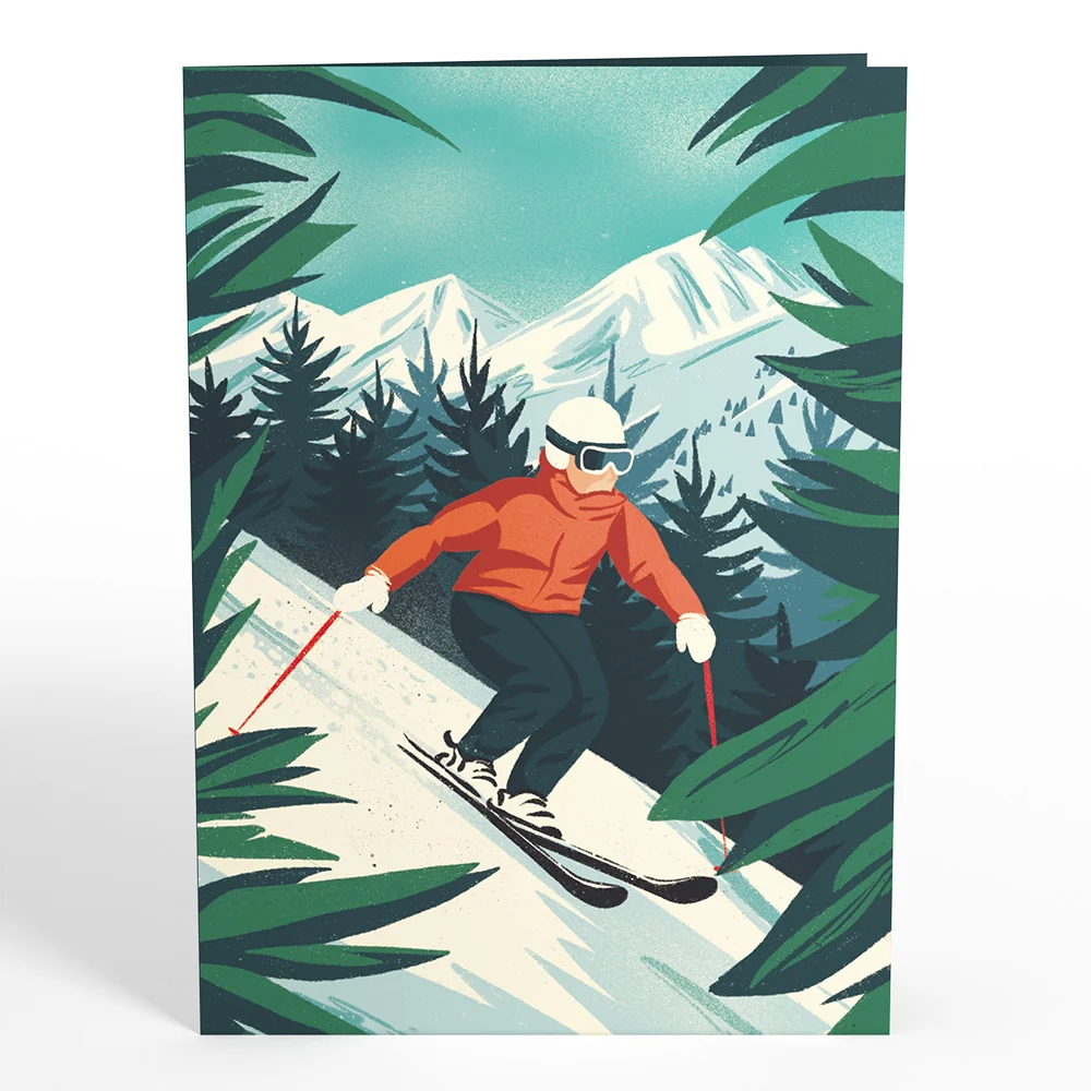 Lovepop Mountain Ski Adventure Pop-Up Card - Image 4