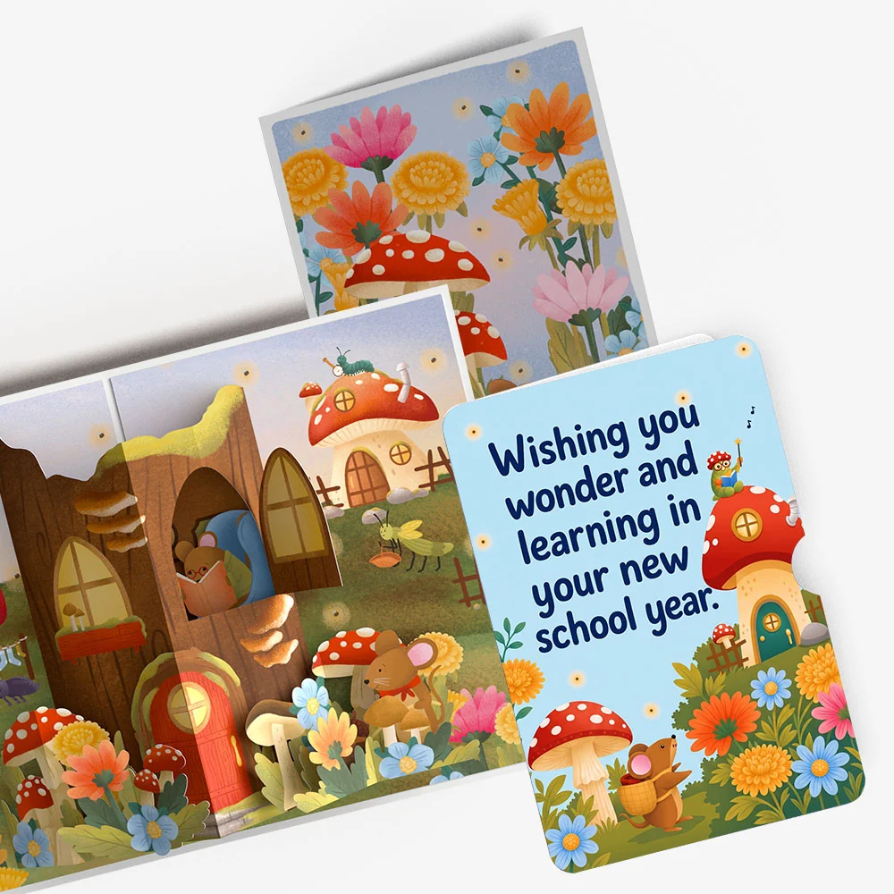 Lovepop Woodland Critter Village Encouragement Pop-Up Card and Sentiment Set