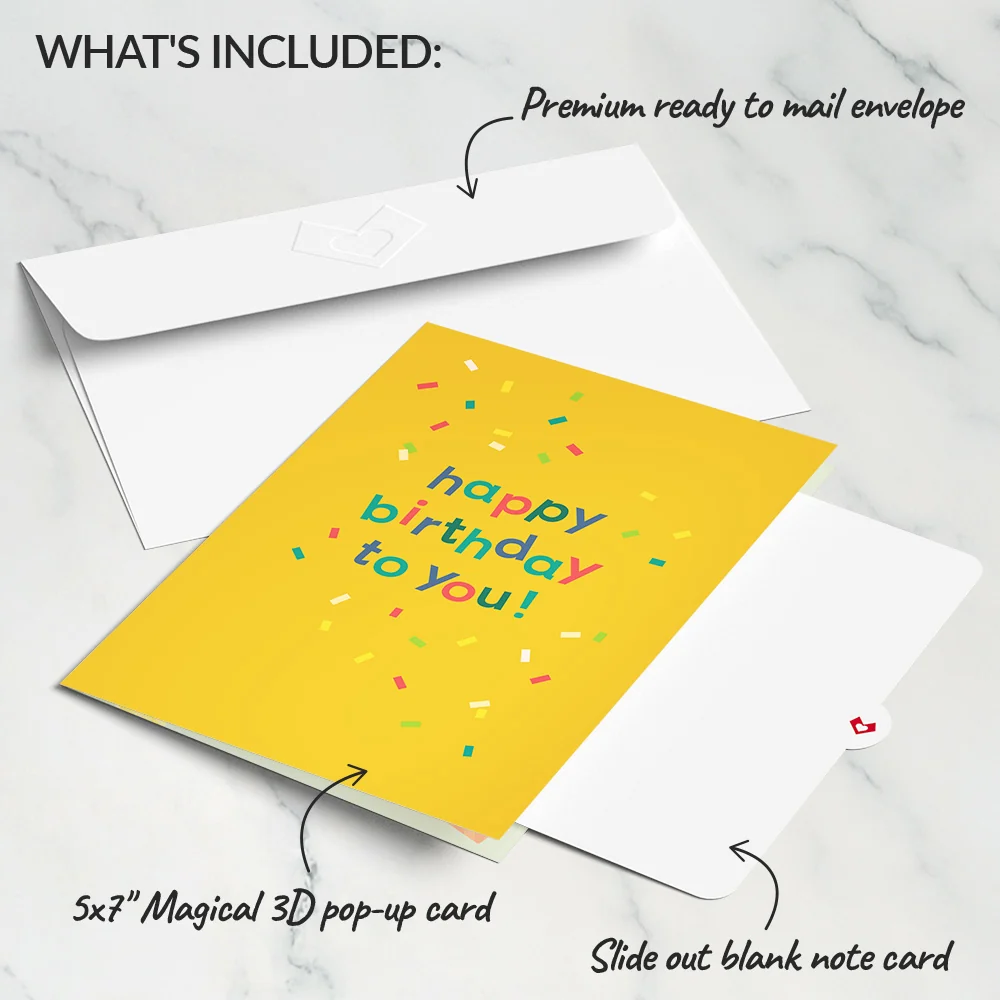 Lovepop Happy Birthday Confetti Cake Music and Lights Pop-Up Card - Image 6