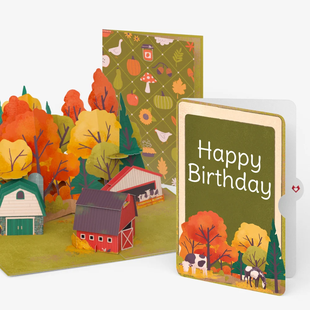 Lovepop Fall Rustic Farm Birthday Pop-Up Card and Sentiment Set
