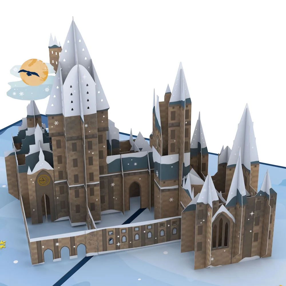 Lovepop Harry Potter Christmas at Hogwarts Pop-Up Card Candle - Image 2