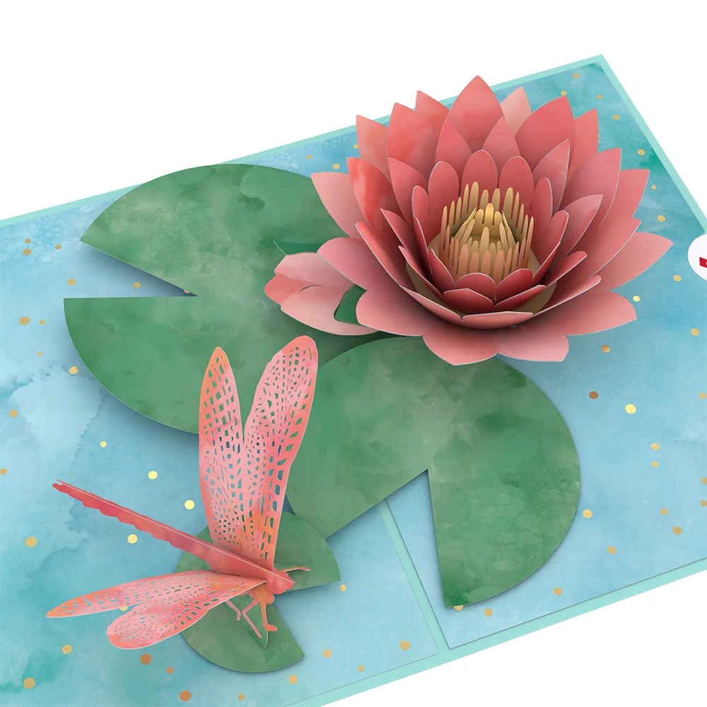 Lovepop Water Lily Dragonfly Mother's Day Pop-Up Card and Sentiment Set for Sister — SKU SB-41A7AF-AD13E98548ED4B - Image 3