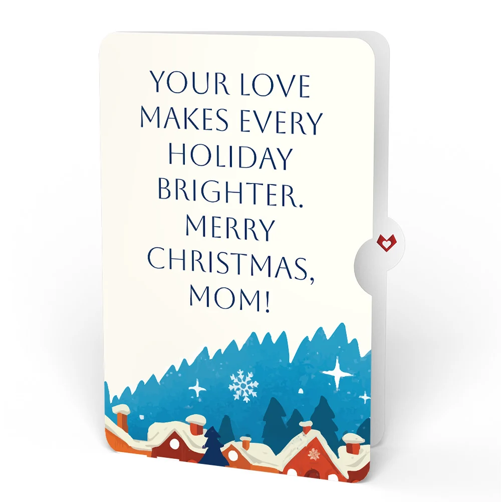 Lovepop Christmas Eve Sleigh Ride Music and Lights Pop-Up Card and Snow Village Sentiment Set for Mom Cream - Image 4