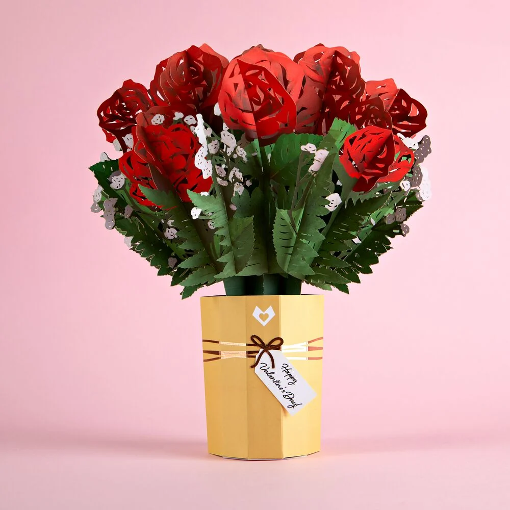 Lovepop Valentine's Day Flower Bouquet Vase - Image 3