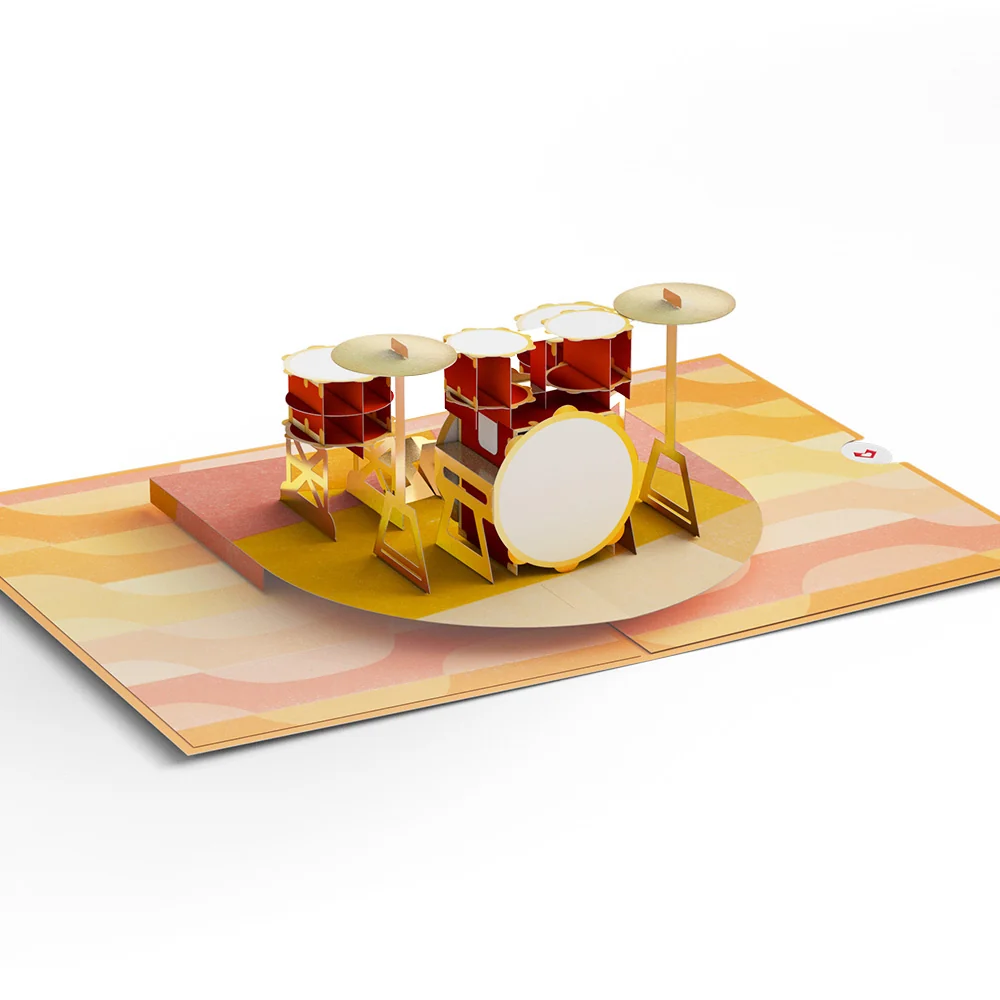 Lovepop Drum Kit Pop-Up Card - Image 3