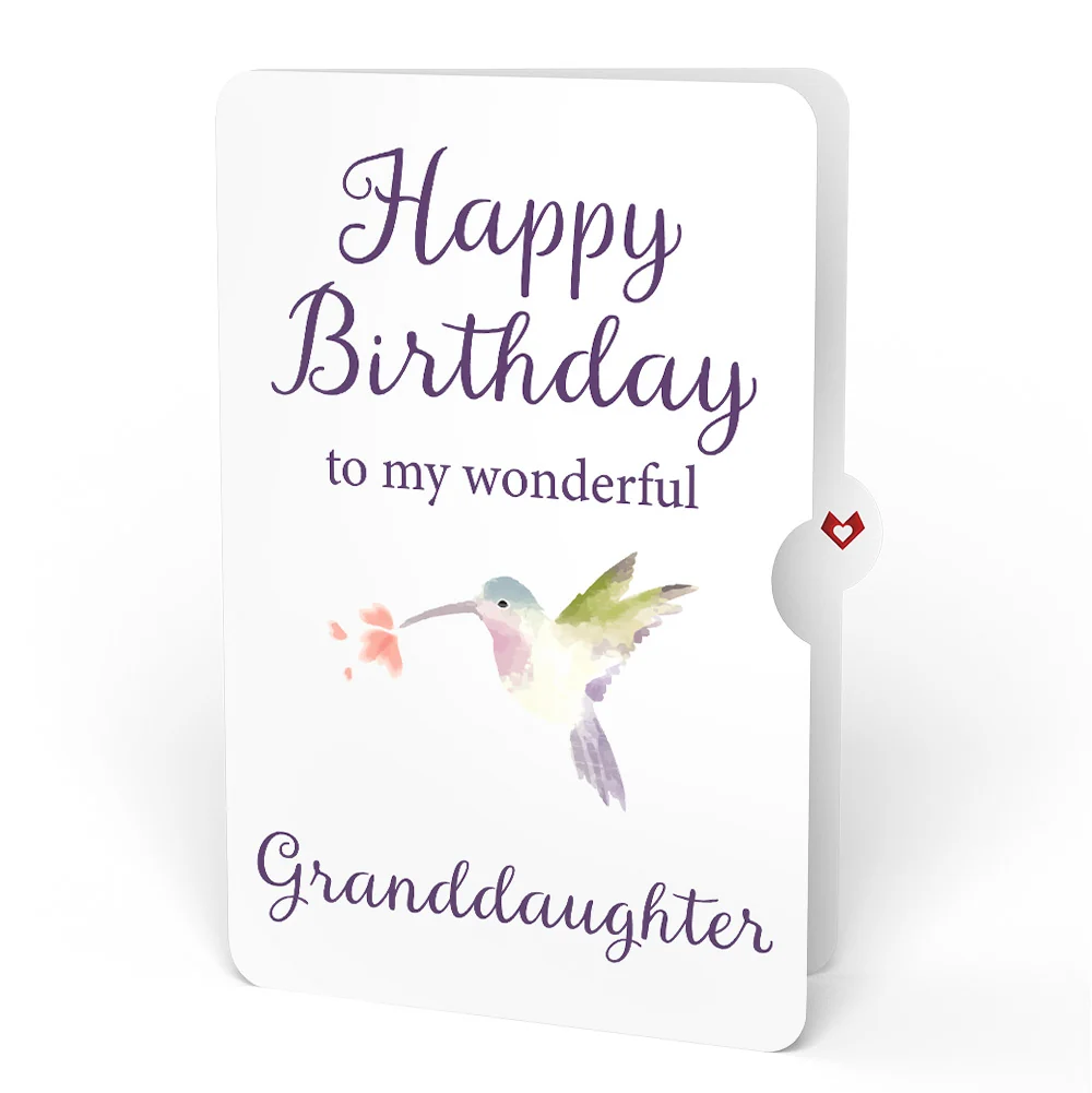 Lovepop Hummingbird Birthday Pop-Up Card and Sentiment Set for Granddaughter - Image 4