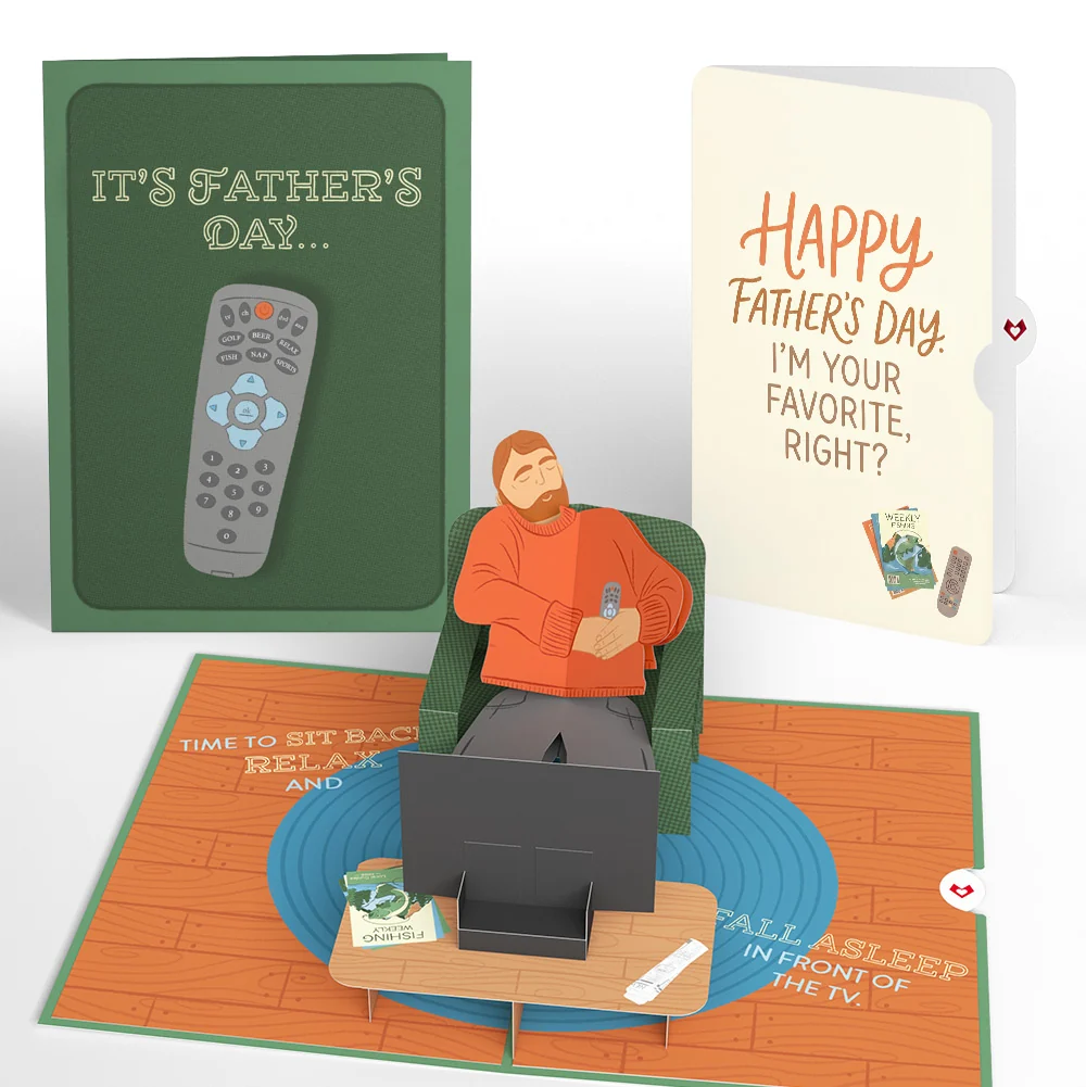 Lovepop Sit Back & Relax Father's Day Pop-Up Card and Favorite Child Sentiment Set Coffee