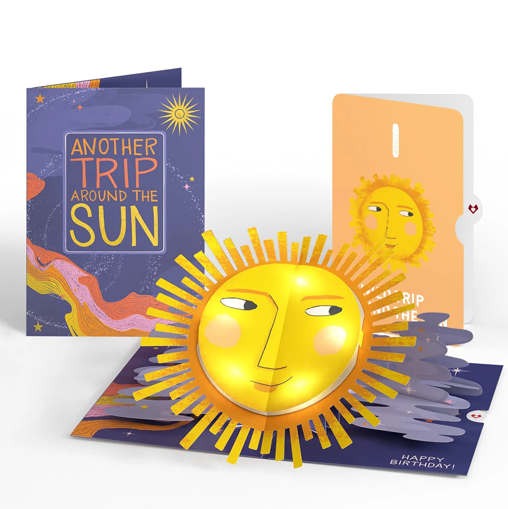 Lovepop Another Trip Around the Sun 1st Birthday Light-Up Pop-Up Card and Sentiment Set