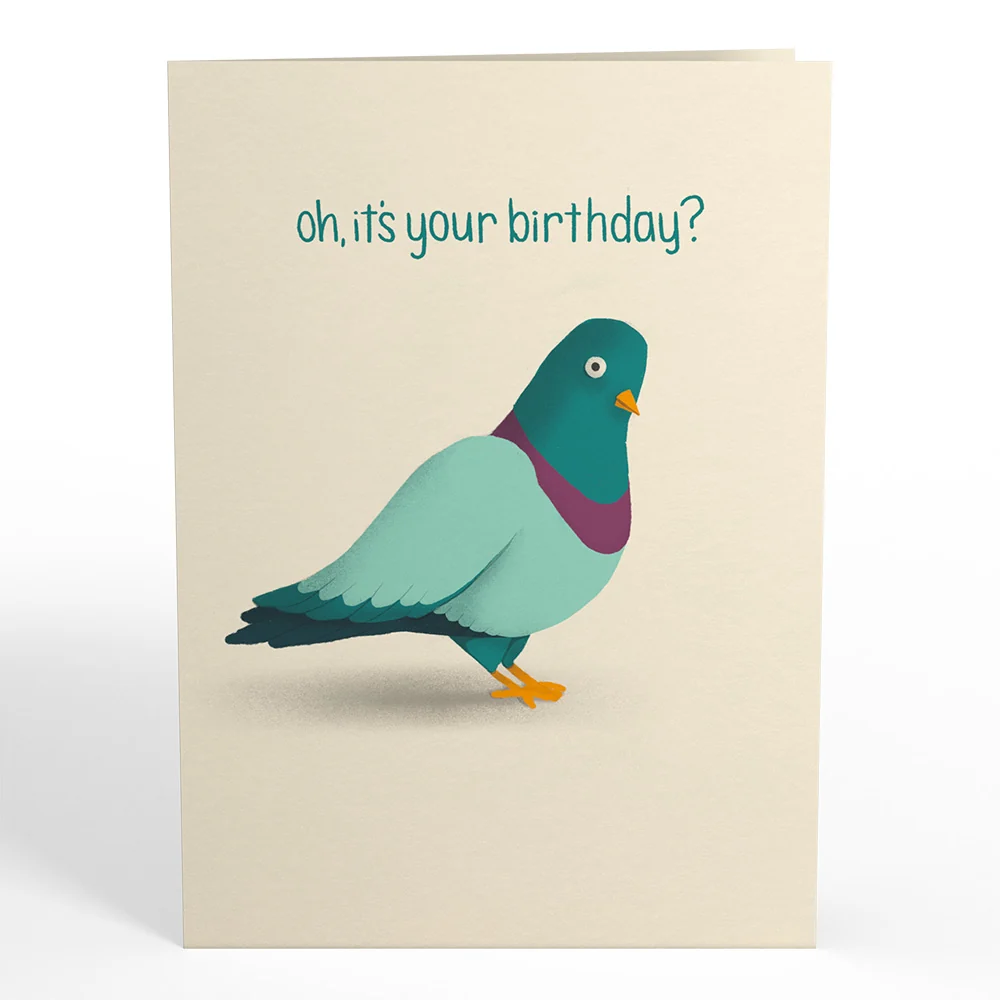 Lovepop ‘That’s Coo’ Funny Pigeon Birthday Pop-Up Card - Image 5
