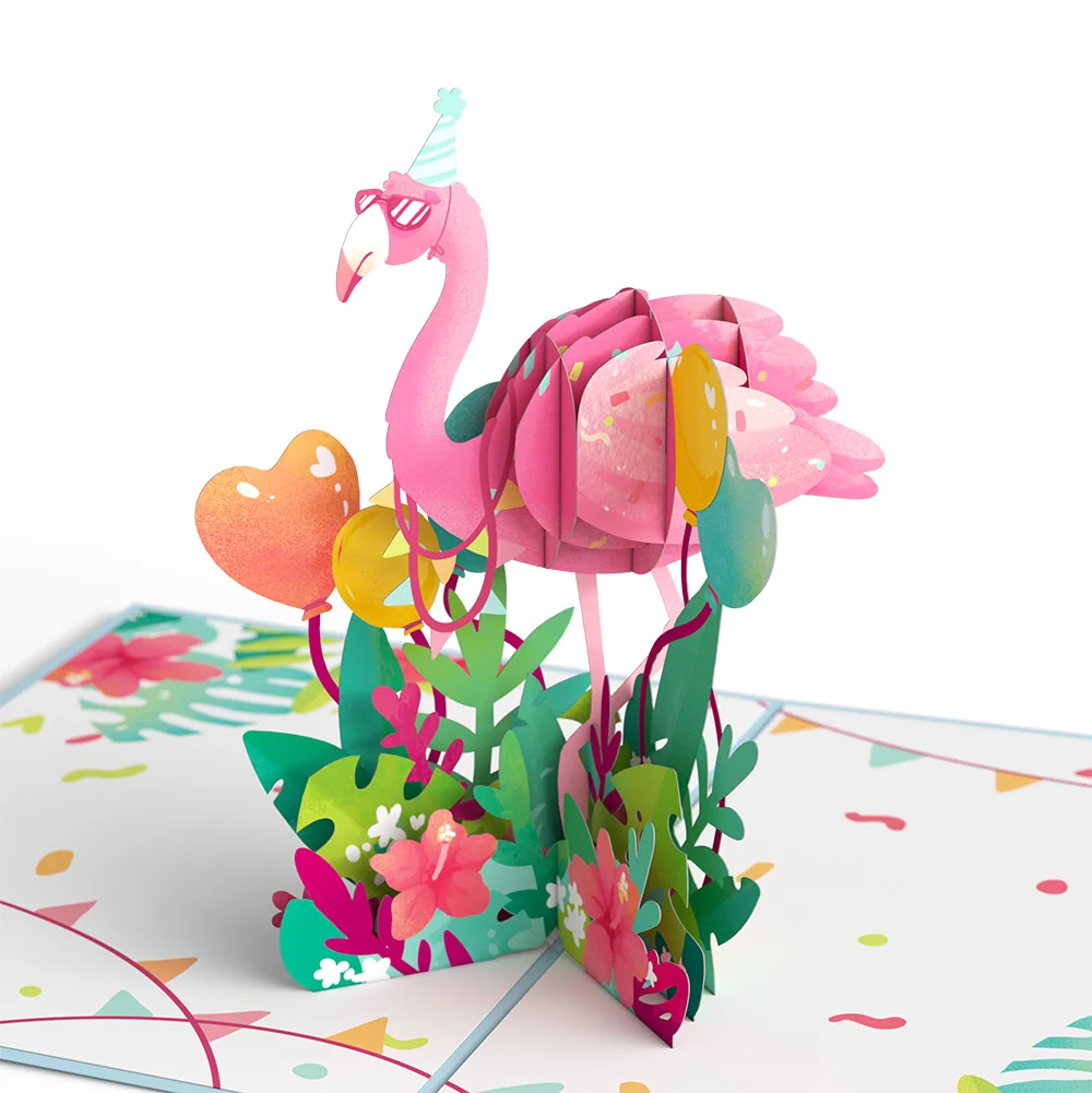 Lovepop Flamazing Birthday Flamingo Pop-Up Card and Metabolism Left The Chat Sentiment Set - Image 3
