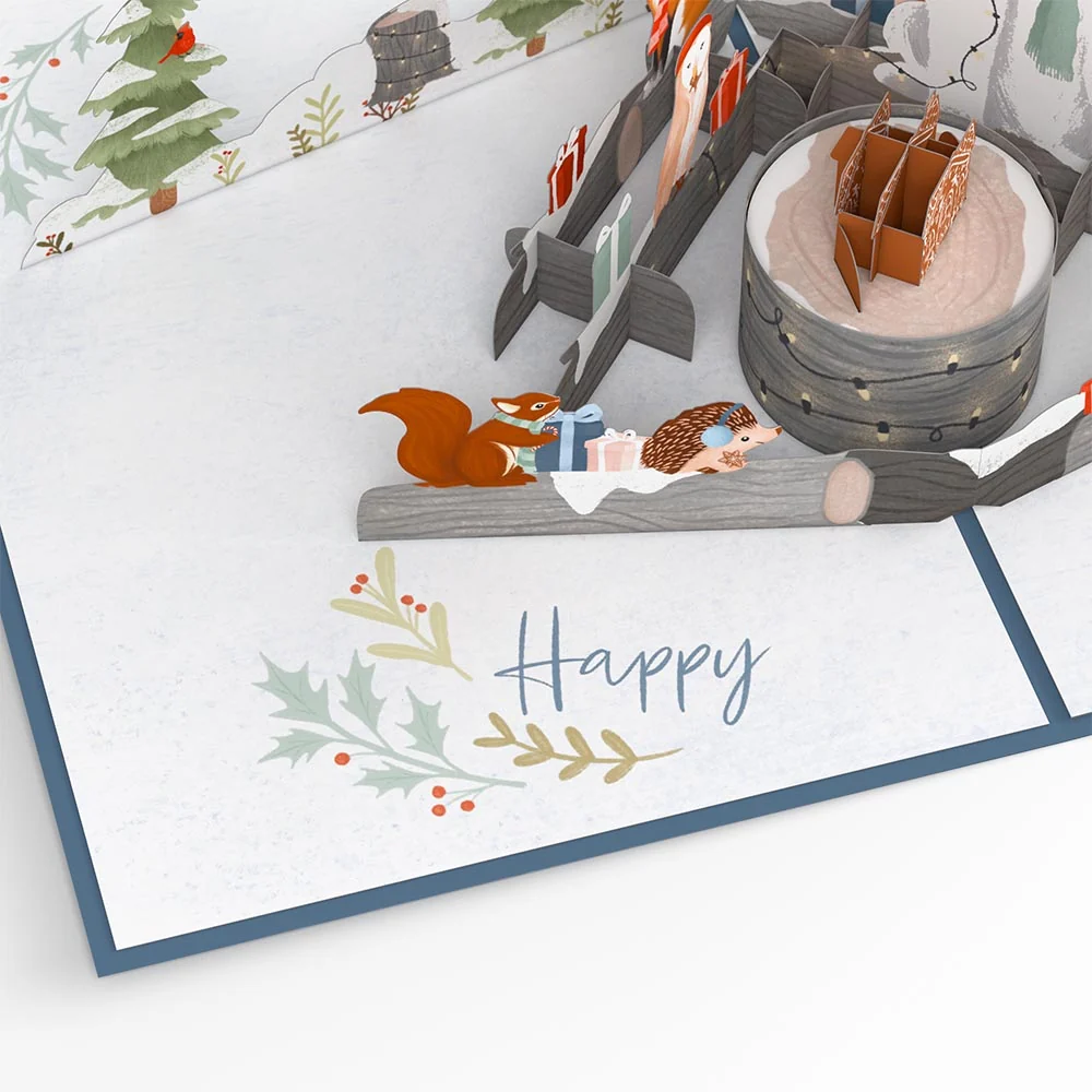 Lovepop Holiday Woodland Animals Pop-Up Card - Image 6
