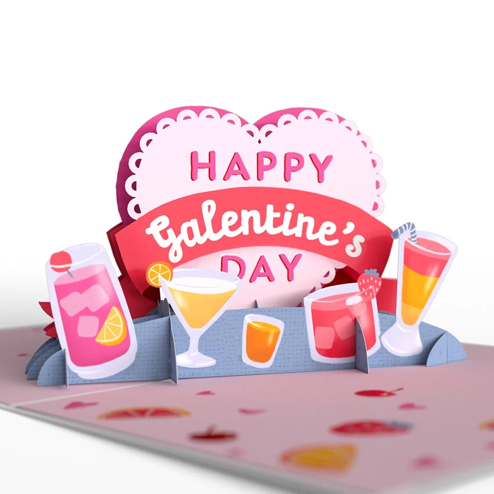 Lovepop Mixed Drinks Galentine's Day Pop-Up Card - Image 2