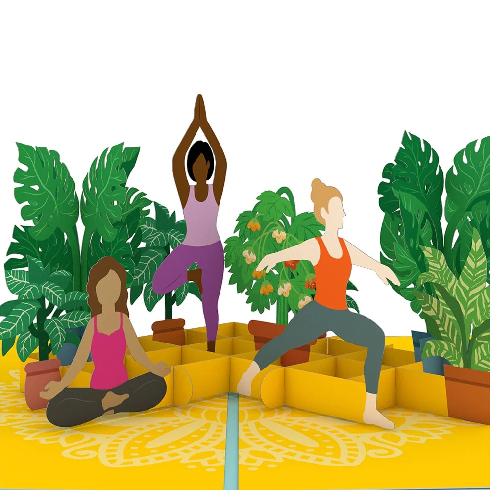 Lovepop Yoga Poses Pop-Up Card - Image 2