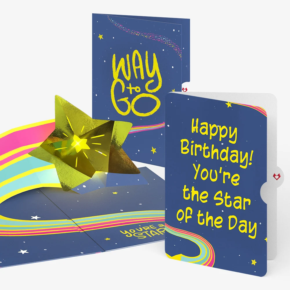 Lovepop You're a Star Birthday Light-Up Pop-Up Card and Sentiment Set