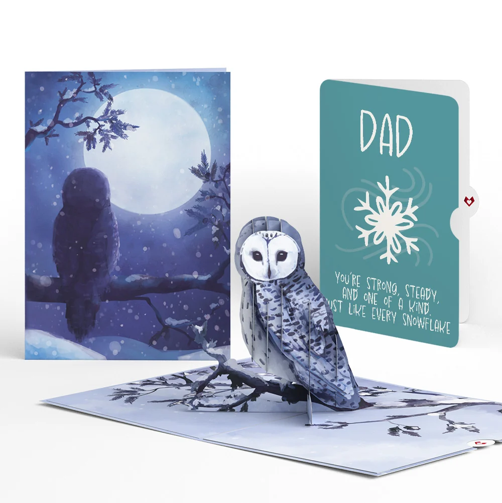 Lovepop Snowy Owl Winter Pop-Up Card and Sentiment Set for Dad