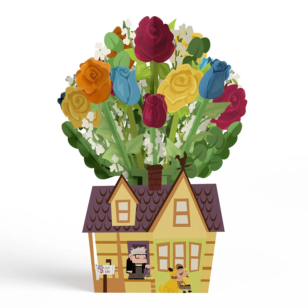 Lovepop Disney and Pixar Up Sky Is the Limit Pop-Up Card & Flower Buds Bouquet Bundle - Image 4