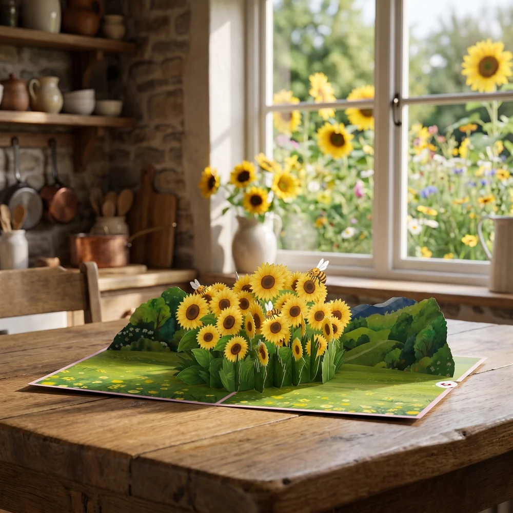 Lovepop Sunflower Field Pop-Up Card - Image 2