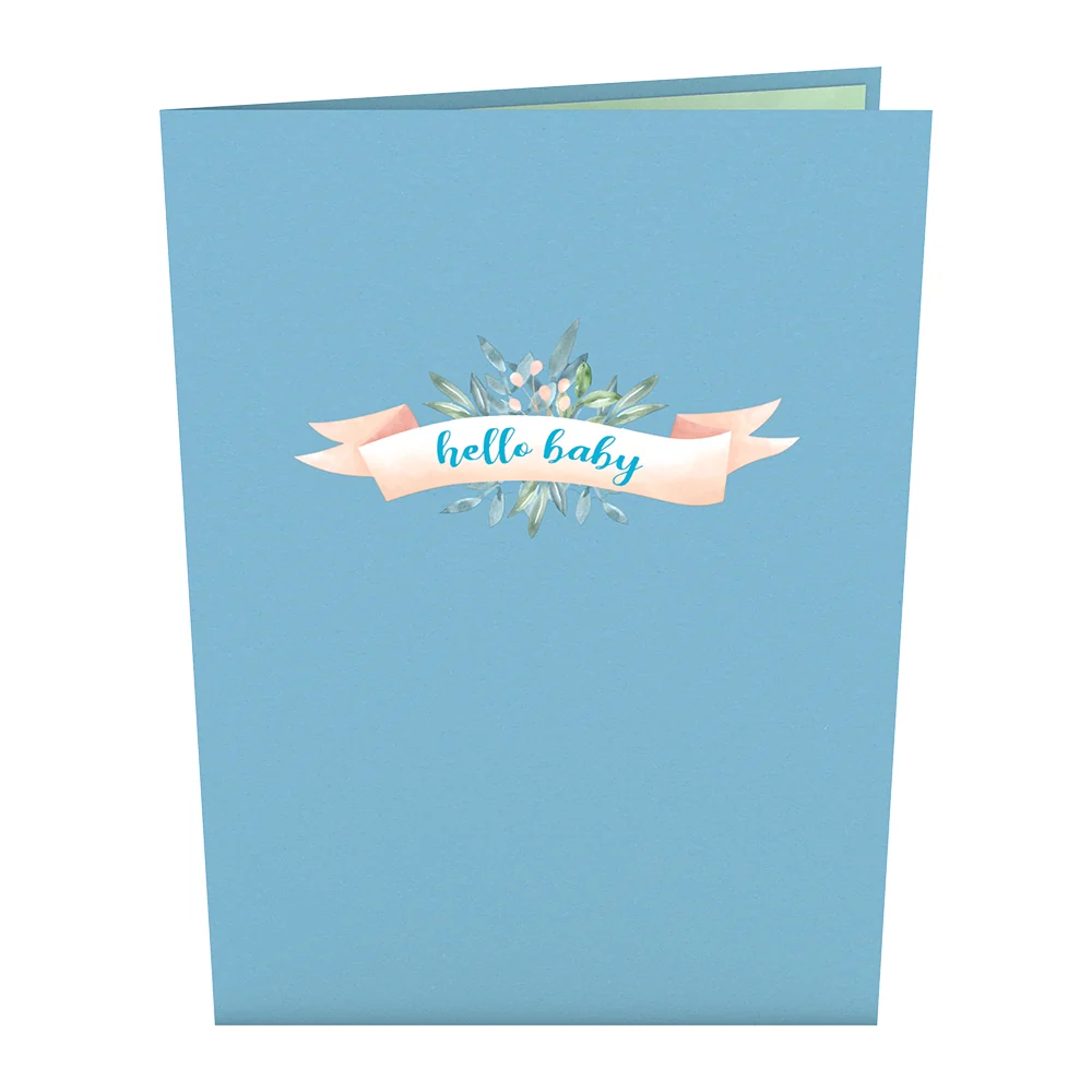 Lovepop Blue Baby Carriage Pop-Up Card Cream - Image 4