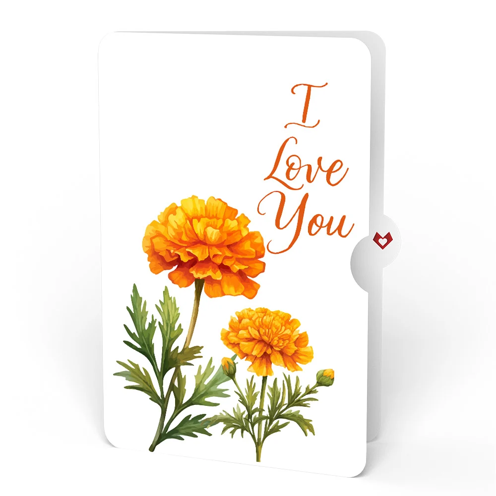 Lovepop Born to Bloom: October Birth Month Flowers Love Pop-Up Card and Sentiment Set Cream - Image 4
