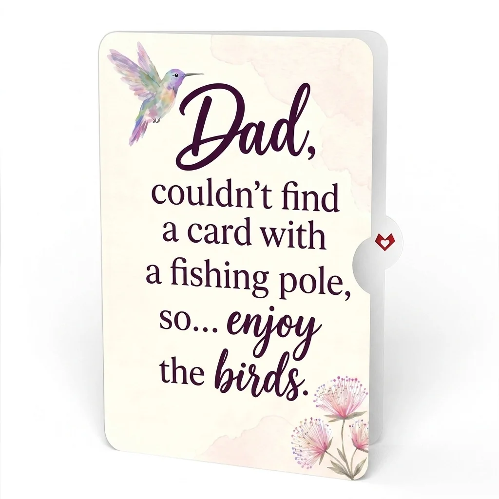 Lovepop Vibrant Hummingbird Father's Day Pop-Up Card and Enjoy The Birds Sentiment Set for Dad Cream - Image 4