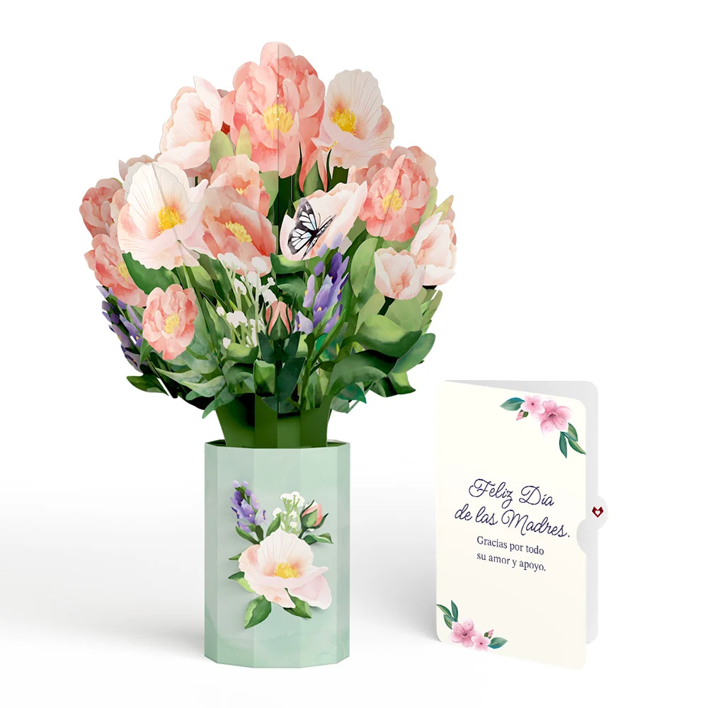 Lovepop Peony Mother's Day Bouquet and Sentiment Set for Spanish Mom