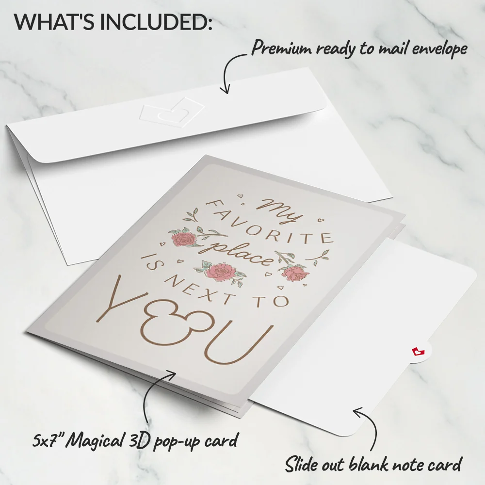Lovepop Disney's Mickey & Minnie Mouse My Favorite Place Is Next to You Pop-Up Card - Image 5