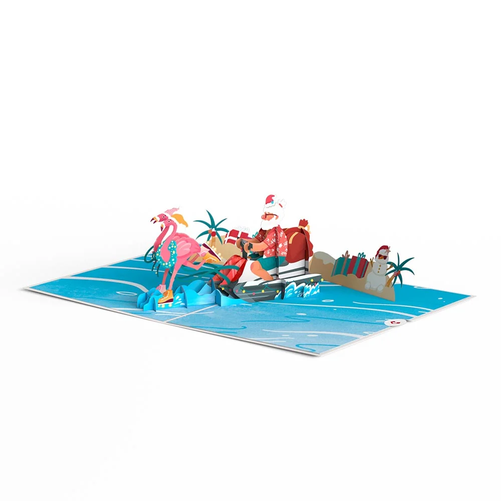 Lovepop Flamingo Sleigh Ride Pop-Up Card Toy - Image 3