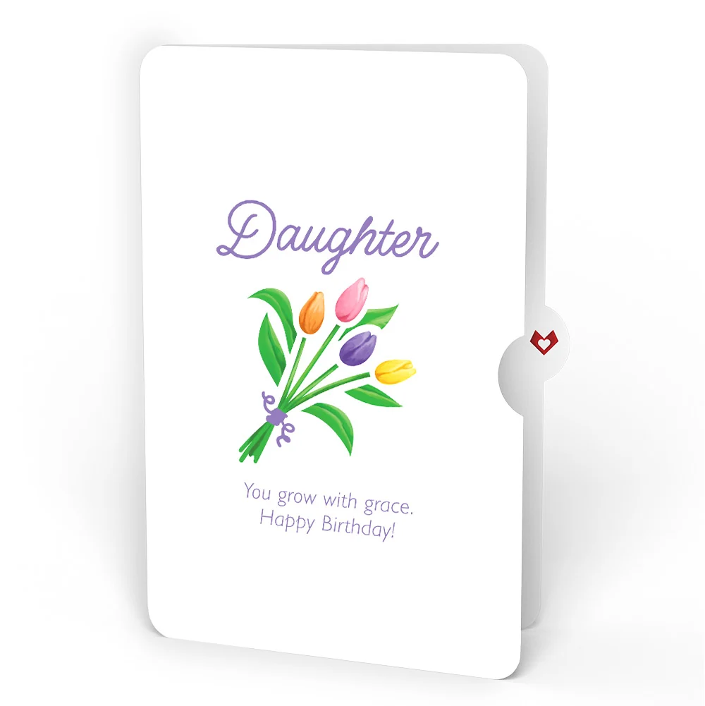 Lovepop Tulips Birthday Pop-Up Card and Spring Tulips Sentiment Set for Daughter Vase - Image 4