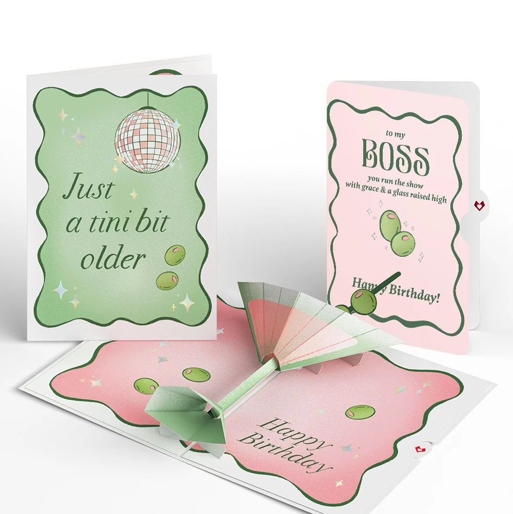 Lovepop Just a Tini Bit Older Birthday Pop-Up Card and Sentiment Set for Boss Glass